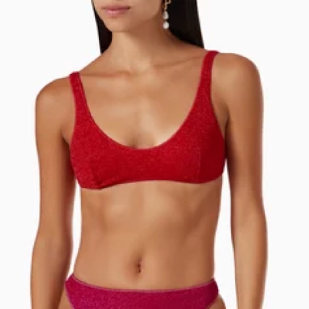 Oseree Red and fuchsia Glitter Bikini.